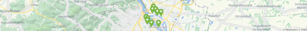 Map view for Pharmacies emergency services nearby Bruckhaufen (1210 - Floridsdorf, Wien)